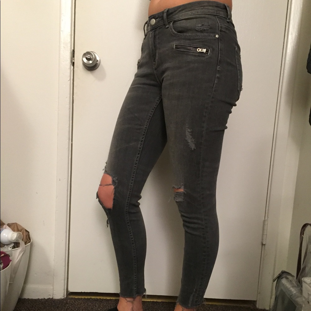 Zara distressed denim